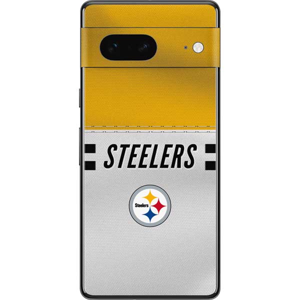 NFL Pittsburgh Steelers White Striped Pixel Skins