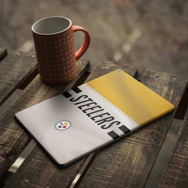 NFL Pittsburgh Steelers White Striped iPad Skins