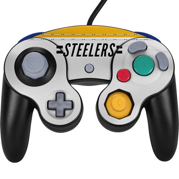 NFL Pittsburgh Steelers White Striped Nintendo Skins