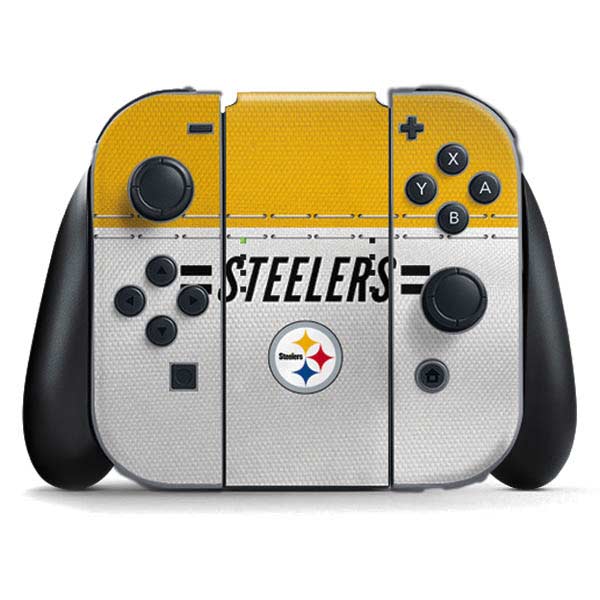 NFL Pittsburgh Steelers White Striped Nintendo Skins