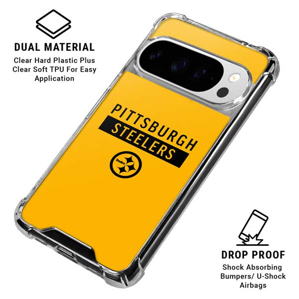 NFL Pittsburgh Steelers Yellow Performance Series Google Pixel 10 Pro Clear Case