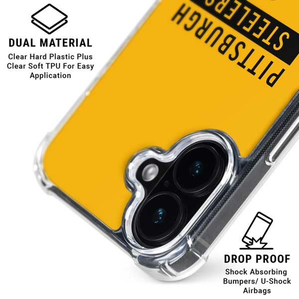 NFL Pittsburgh Steelers Yellow Performance Series iPhone 17 Clear Case