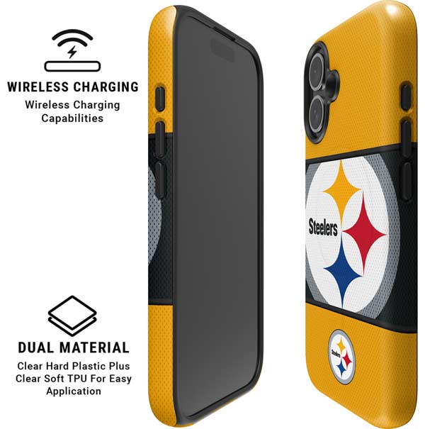 NFL Pittsburgh Steelers Zone Block iPhone 16 Magsafe Impact Case