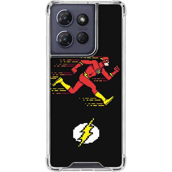 DC Comics The Flash Pixelated Running Pose Moto G 5G (2025) Clear Case