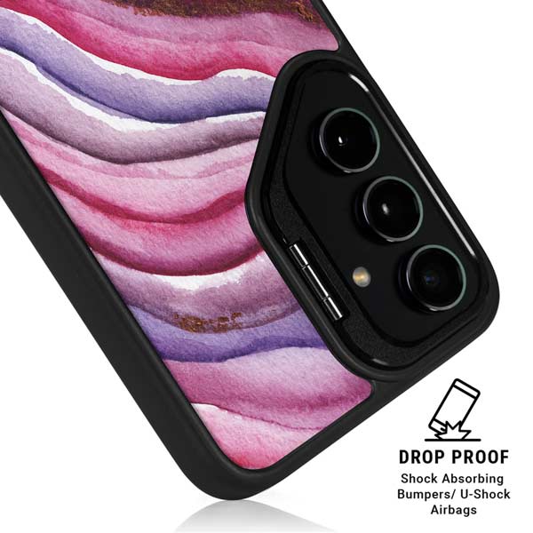 Plum Watercolor Geode Galaxy S26 Ultra Kickstand Case