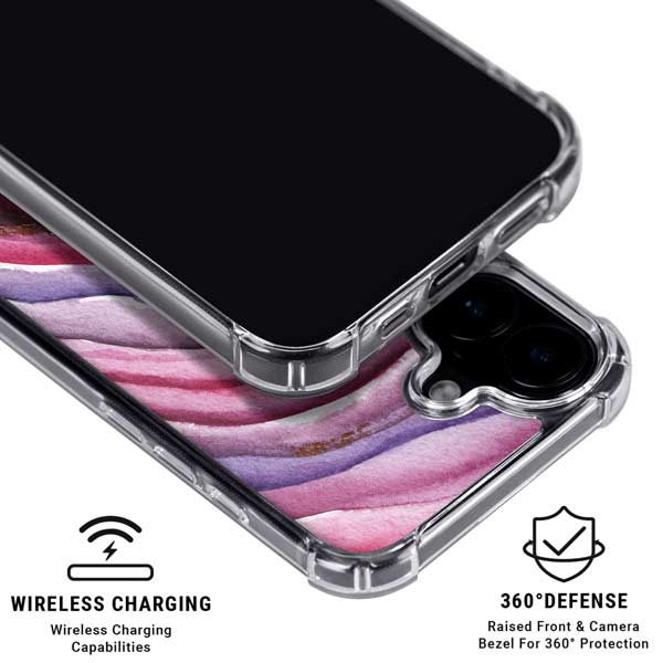 Plum Watercolor Geode iPhone 17 MagSafe Case