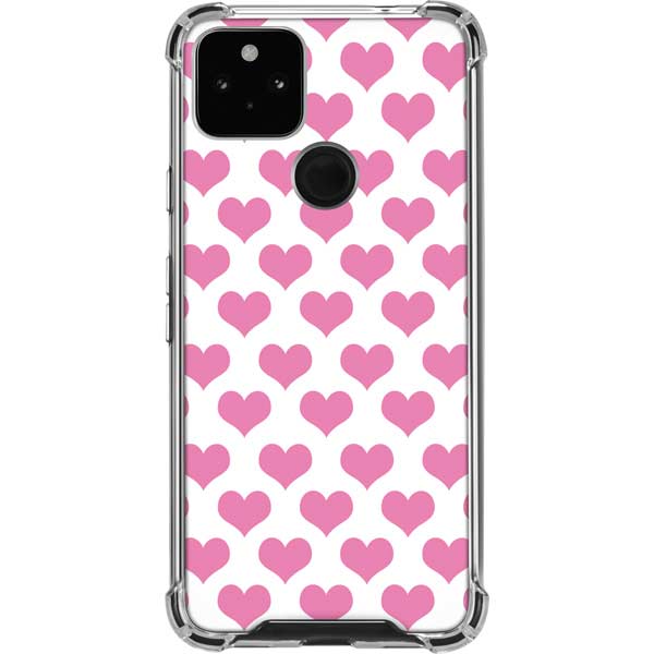 Plush Pink Hearts Pixel Cases