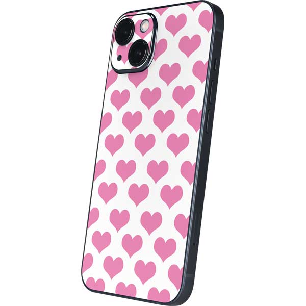 Plush Pink Hearts iPhone Skins