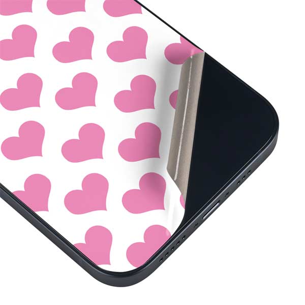 Plush Pink Hearts iPhone Skins