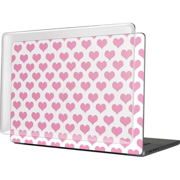 Plush Pink Hearts MacBook Cases