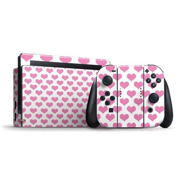 Plush Pink Hearts Nintendo Skins