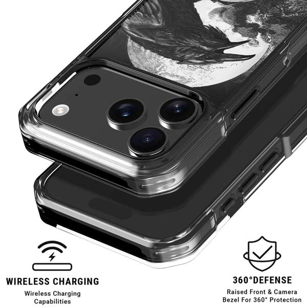 Alchemy Carta Poes Raven iPhone 17 Pro Clear Case