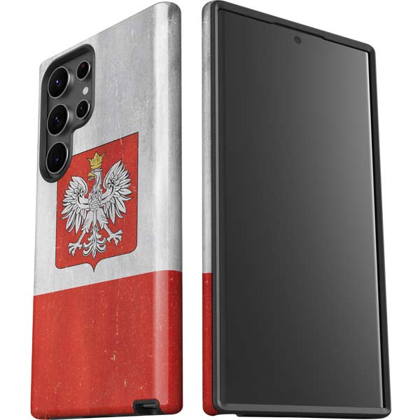 Poland Flag Distressed Galaxy S23 Ultra Pro Case