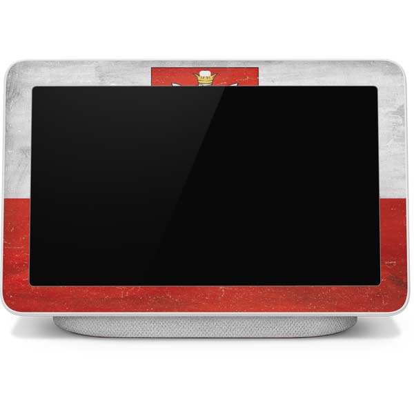 Poland Flag Distressed Google Home Hub Skin