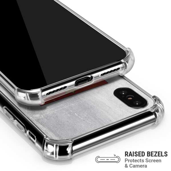 Poland Flag Distressed iPhone X/XS Clear Case
