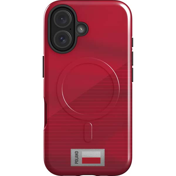 Poland Soccer Flag iPhone 16 Magsafe Impact Case