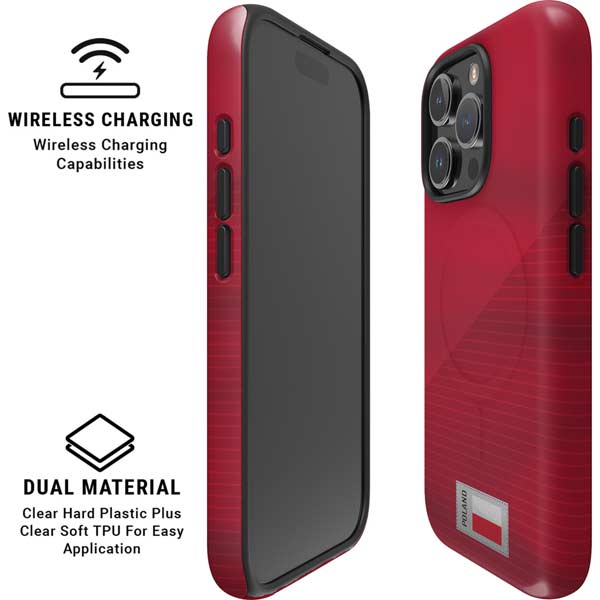 Poland Soccer Flag iPhone 16 Pro Max Magsafe Impact Case