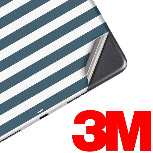 Polka Dots and Stripes Heart in Blue iPad Skins
