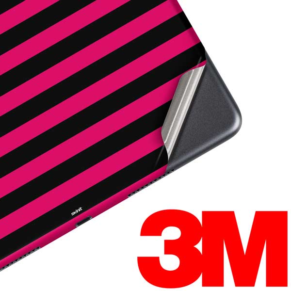 Polka Dots and Stripes Heart in Pink iPad Skins