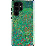 Poppy Field by Gustav Klimt Galaxy Cases