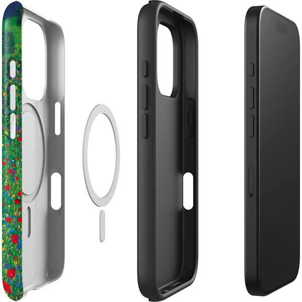 Poppy Field by Gustav Klimt iPhone 16 Pro Max Magsafe Impact Case