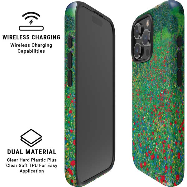 Poppy Field by Gustav Klimt iPhone 16 Pro Max Magsafe Impact Case