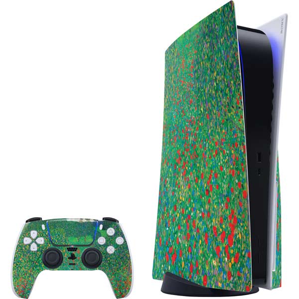 Poppy Field by Gustav Klimt PlayStation PS5 Skins