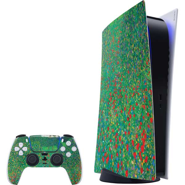Poppy Field by Gustav Klimt PlayStation PS5 Skins