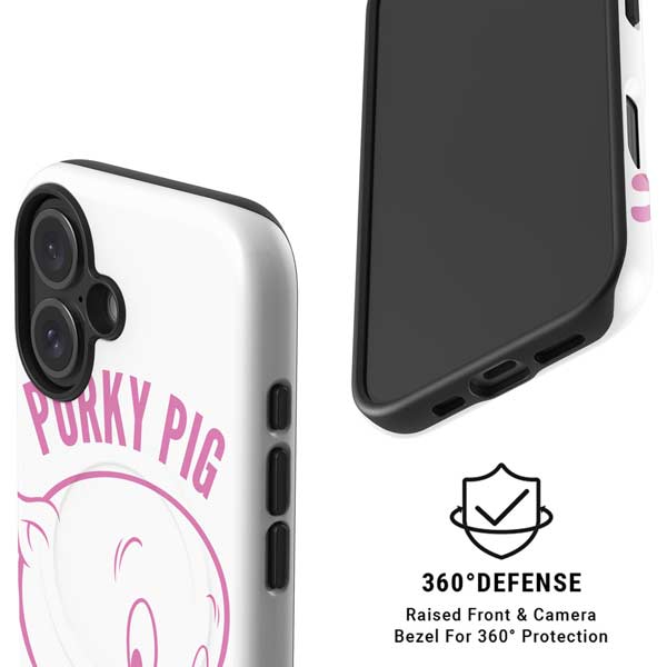 Looney Tunes Porky Pig Big Head iPhone 16 Magsafe Impact Case