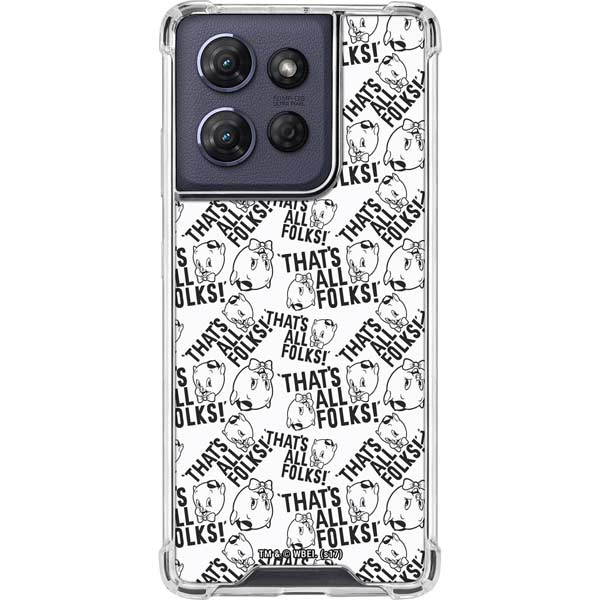 Looney Tunes Porky Pig Black and White Moto G 5G (2025) Clear Case