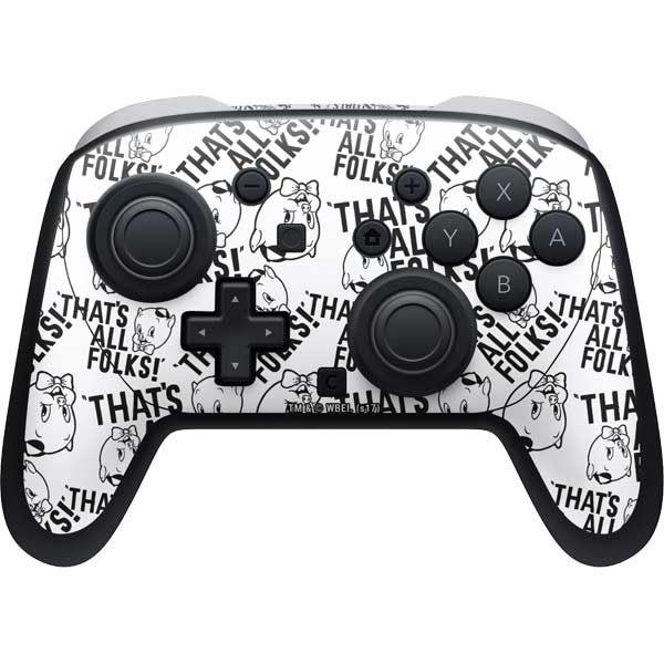 Looney Tunes Porky Pig Black and White Nintendo Skins