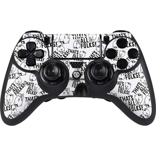 Looney Tunes Porky Pig Black and White PlayStation PS4 Skins