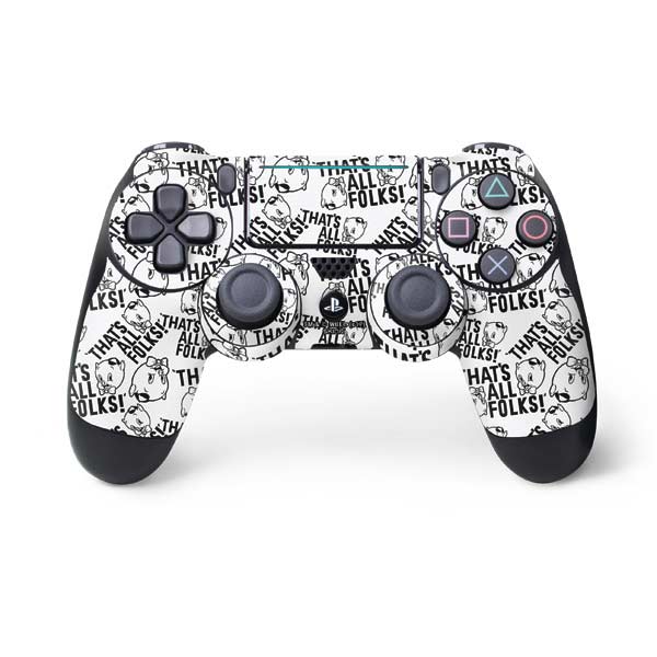 Looney Tunes Porky Pig Black and White PlayStation PS4 Skins
