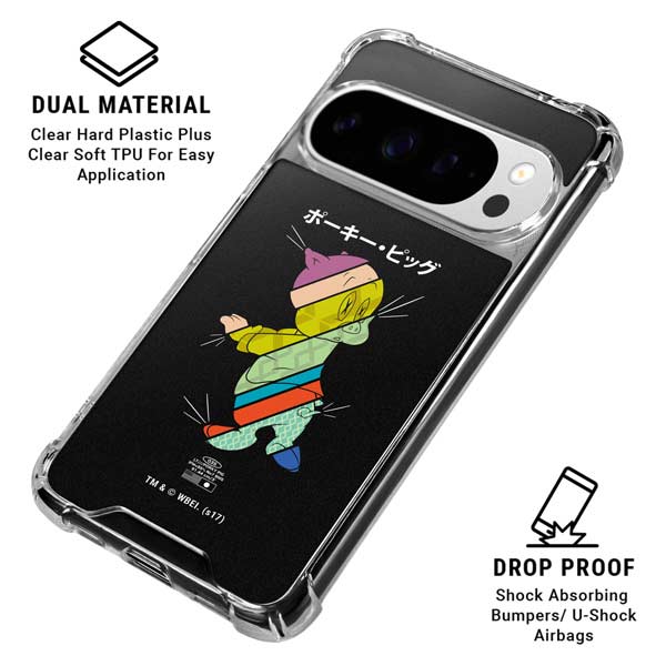 Looney Tunes Porky Pig Sliced Juxtapose Google Pixel 10 Pro Clear Case