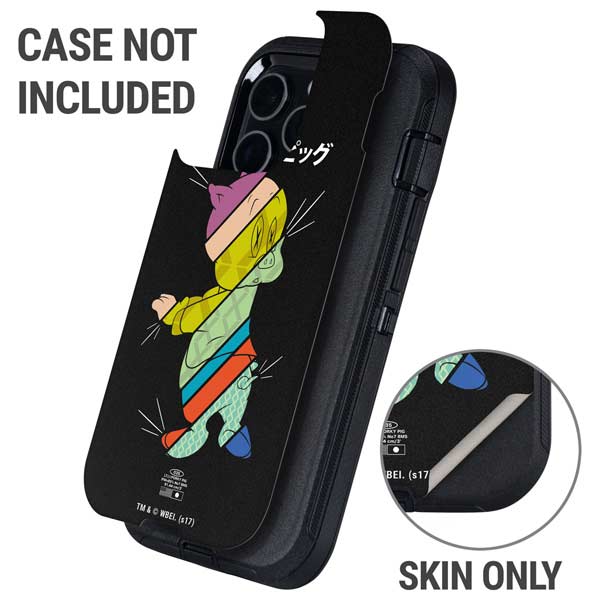 Looney Tunes Porky Pig Sliced Juxtapose Otterbox Defender iPhone Skin