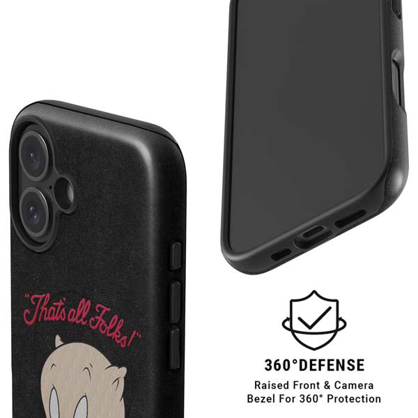 Looney Tunes Porky Pig Thats All Folks iPhone 16 Magsafe Impact Case