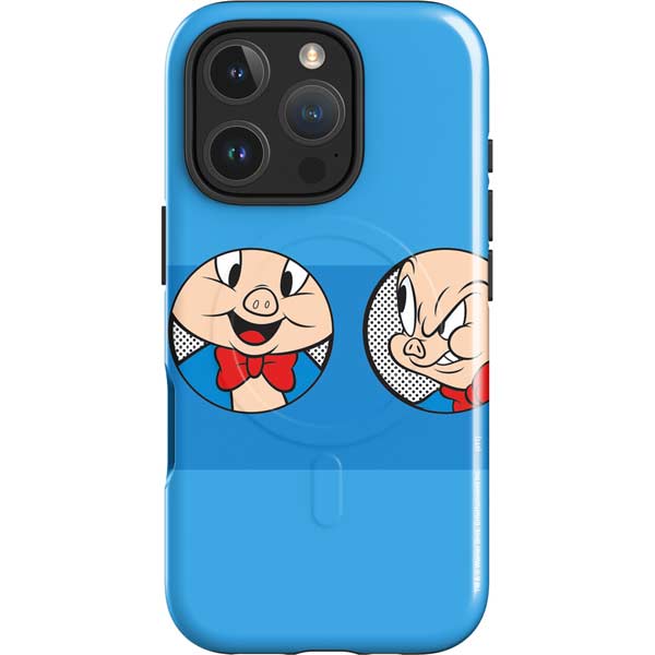 Looney Tunes Porky Pig Two Circles iPhone 16 Pro Magsafe Impact Case