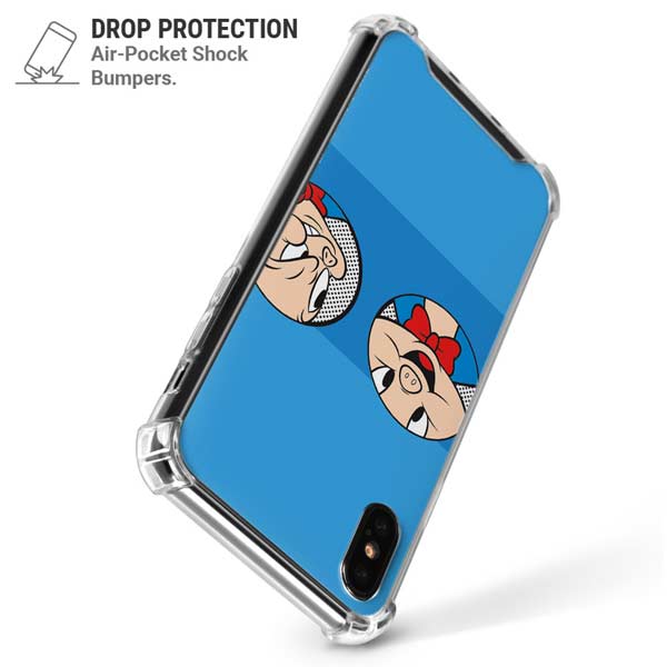 Looney Tunes Porky Pig Two Circles iPhone X/XS Clear Case