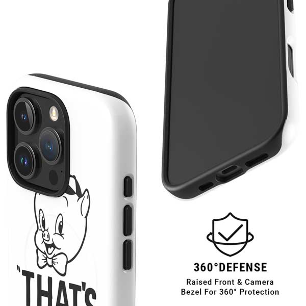 Looney Tunes Porky Thats All Folks Grid iPhone 16 Pro Magsafe Impact Case