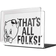 Looney Tunes Porky Thats All Folks Grid MacBook Pro 14in (2021-24) Case plus Skin
