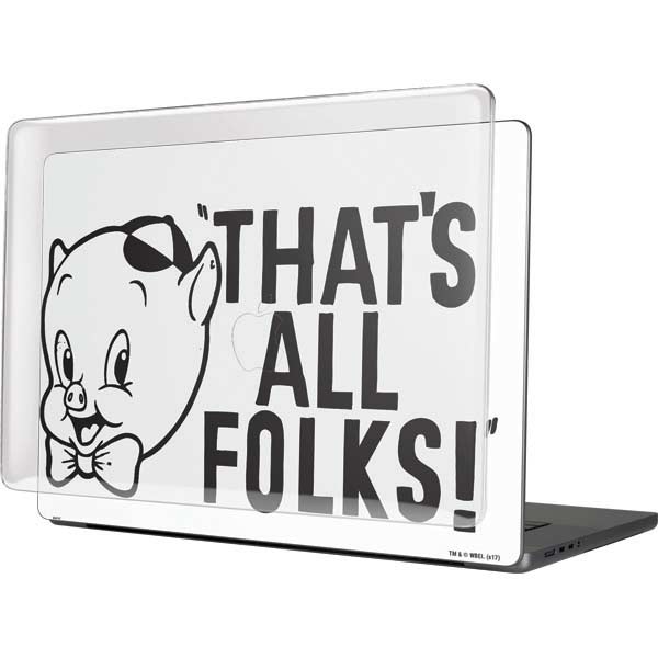 Looney Tunes Porky Thats All Folks Grid MacBook Cases