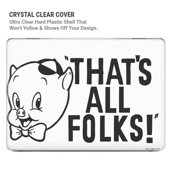 Looney Tunes Porky Thats All Folks Grid MacBook Cases