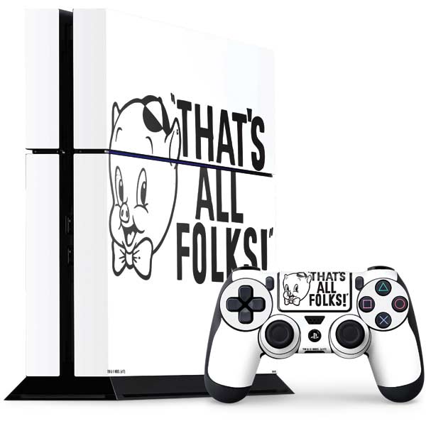 Looney Tunes Porky Thats All Folks Grid PlayStation PS4 Skins