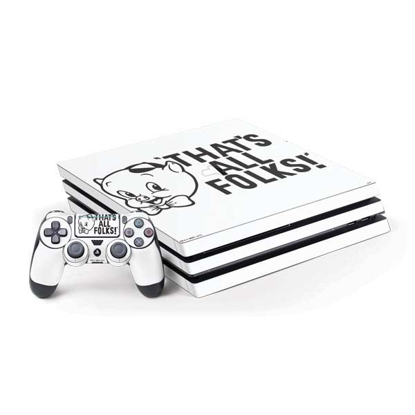 Looney Tunes Porky Thats All Folks Grid PlayStation PS4 Skins