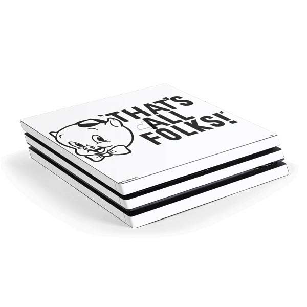 Looney Tunes Porky Thats All Folks Grid PlayStation PS4 Skins