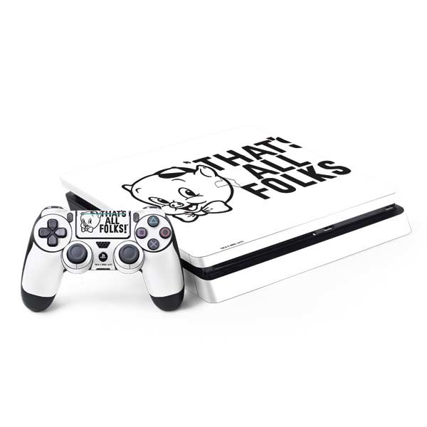 Looney Tunes Porky Thats All Folks Grid PlayStation PS4 Skins