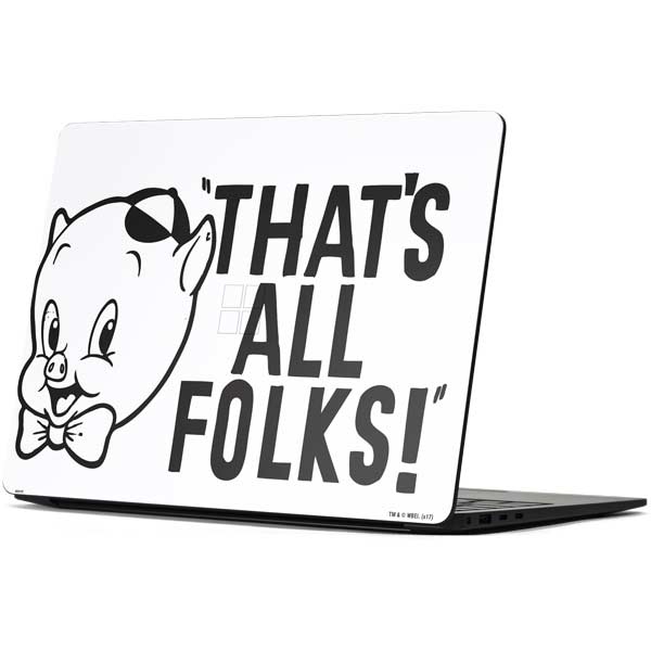 Looney Tunes Porky Thats All Folks Grid Surface Laptop 7 13.8in Skin