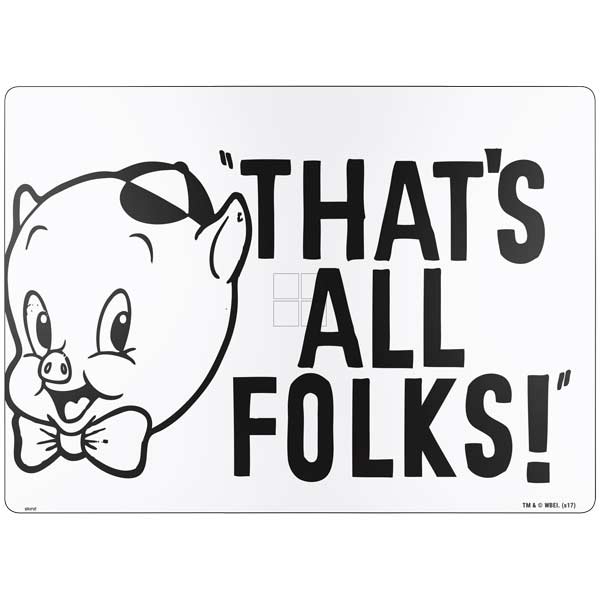 Looney Tunes Porky Thats All Folks Grid Surface Laptop 7 13.8in Skin