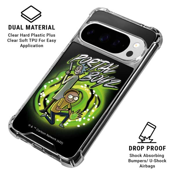 Adult Swim Rick and Morty Portal Boyz Google Pixel 10 Pro Clear Case