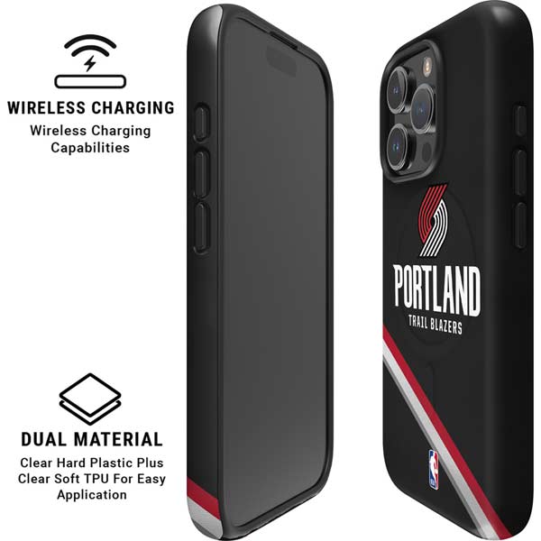 NBA Portland Trail Blazers Away Jersey iPhone 16 Pro Max Magsafe Impact Case